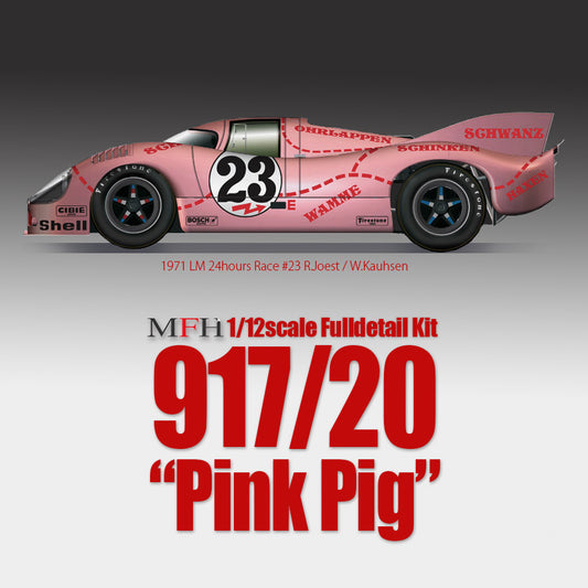 K673 Model Factory HIRO 1:12 Full Detail Kit 917/20 Pink Pig 1971LM 24h #23
