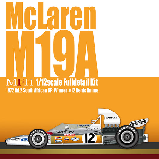 [ Back-order ] Model Factory Hiro K820 1:12 Fulldetail Kit McLaren M19A 1972 Rd.2 South African GP winner #12 Denis Hulme