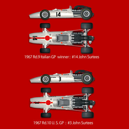 K815 Model Factory HIRO 1:12 Honda RA300 1967 Italy GP Winner #14 / USA GP #3 J.Surtees Fulldetail Kit MFH