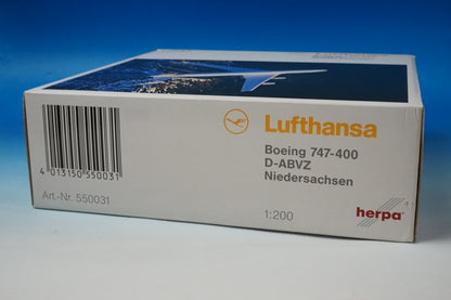 1:200 B747-400 Lufthansa Lower Saxony D-ABVZ 550031 Herpa