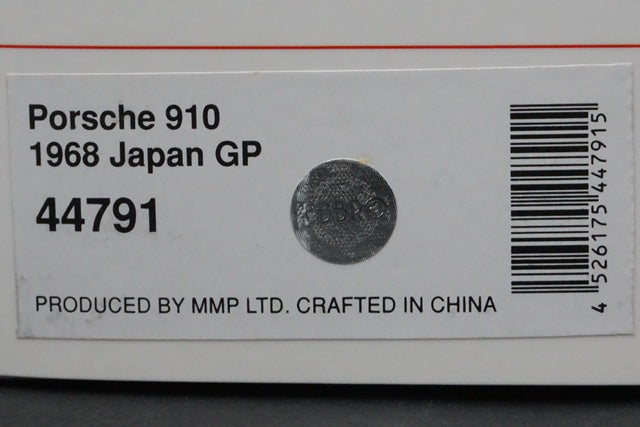 1:43 EBBRO 44791 Porsche 910 Japan GP Tetsu Ikuzawa 1968 #28 model car