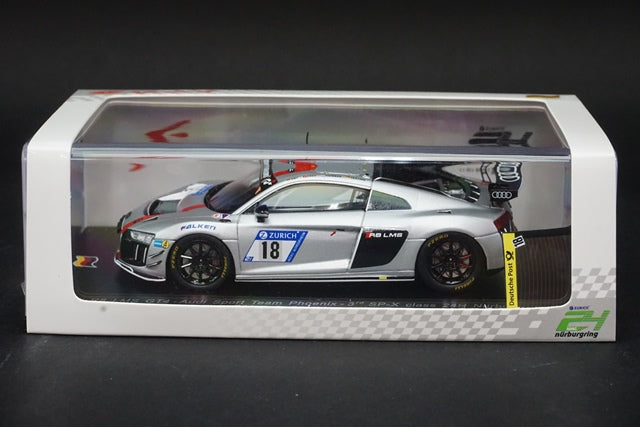 1:43 SPARK SG302 Audi R8 LMS GT4 Audi Sport Team Phoenix Nurburgring 24h 2017 #18 model car