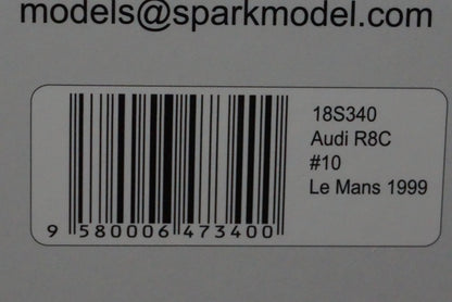 1:18 SPARK 18S340 Audi R8C #10 Le Mans 1999 model car