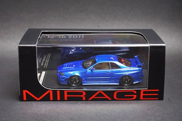 1:43 HPI 8376 MIRAGE Hobby Forum 2011 NISMO R34 GT-R Z Tune Bayside Blue