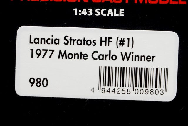 1:43 HPI 980 Lancia Stratos HF 1977 Monte Carlo Winner #1 model car