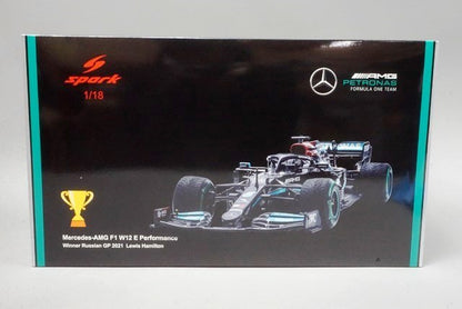 1:18 SPARK 18S604 Mercedes AMG F1 W12 Performance Russian GP 2021 Winner #44 L.Hamilton