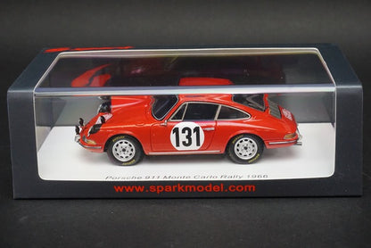 1:43 SPARK S6602 Porsche 911 Monte Carlo Rally 1966 #131 model car