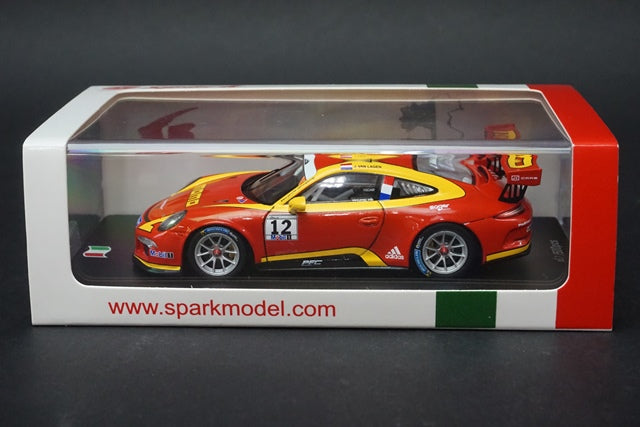 1:43 SPARK SI003 Porsche Mobil 1 Supercup #12 2015 Jaap van Lagen model car