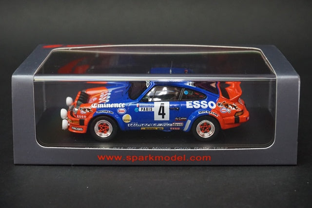 1:43 SPARK S4026 Porsche 911 SC 4th Monte Carlo Rally 1982 #4 model car