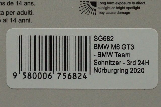 1:43 SPARK SG682 BMW M6 GT3 BMW Team Schnitzer Nurburgring 24h 2020 #42