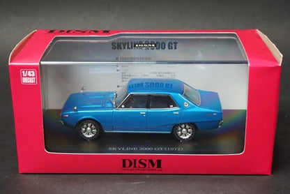 1:43 AOSHIMA DISM 093436 GC110 Skyline Yonmeri 2000GT early model 1972 Blue Metallic