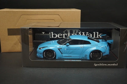 1:18 ignition model IG0429 LB WORKS GT-R R35 Blue model car