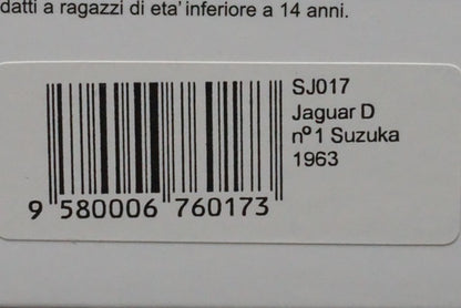 1:43 SPARK SJ017 Jaguar D Suzuka 1963 #1