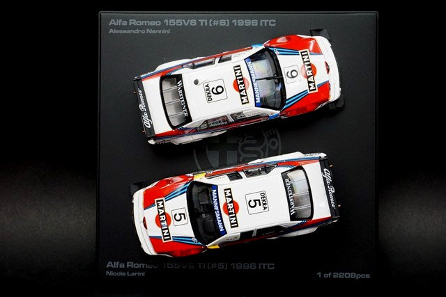 1:43 HPI 8092 Alfa Romeo 155V6 TI ITC Set 1996 #5 #6 MARTINI