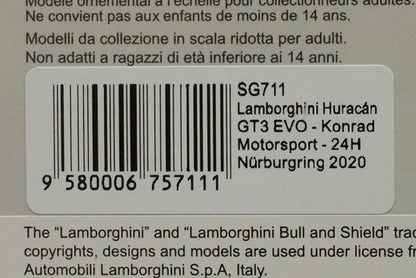 1:43 SPARK SG711 Lamborghini Huracan GT3 EVO Konrad Motorsport Nurburgring 24h 2020 #100 #21