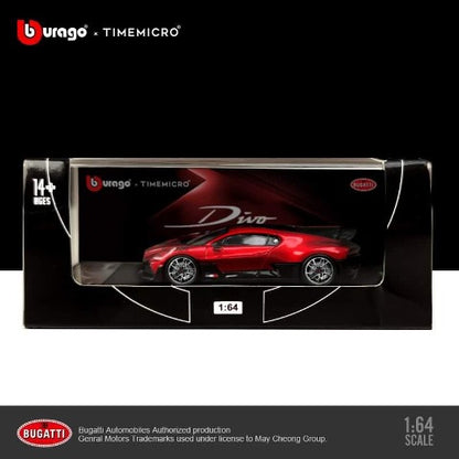 18-59159 TM Time Micro x Bburago 1:64 Bugatti Divo Red model car