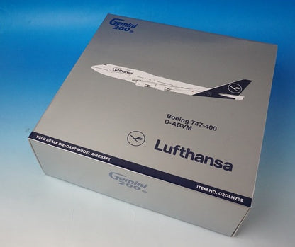 1:200 B747-400 Lufthansa new paint D-ABVM G2DLH792 Gemini