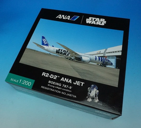 1:200 B787-9 ANA STAR WARS R2-D2 with WiFi radome JA873A NH20105 ANA airplane model