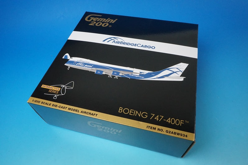 1:200 B747-400F Air Bridge Cargo INTERACTIVE SERIES VP-BIM G2ABW934 Gemini