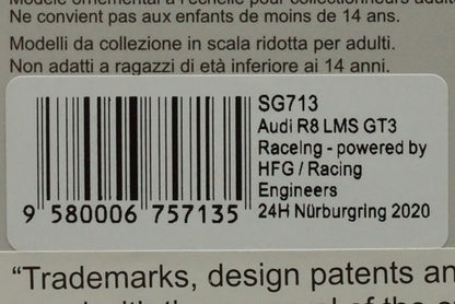 1:43 SPARKSG713 Audi R8 LMS GT3 Raceing powered by HFG / Racing Engineers Nurburgring 24h 2020 #15