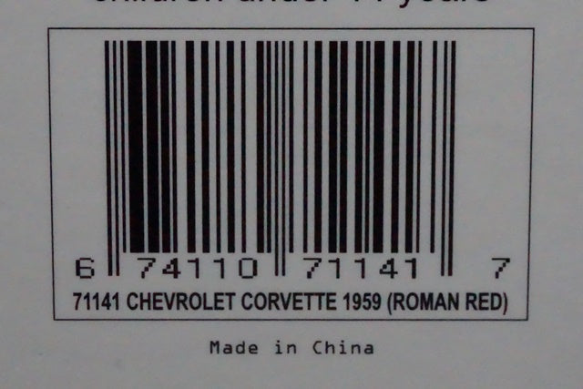 1:18 AUTOart 71141 Chevrolet Corvette 1959 ROMAN Red