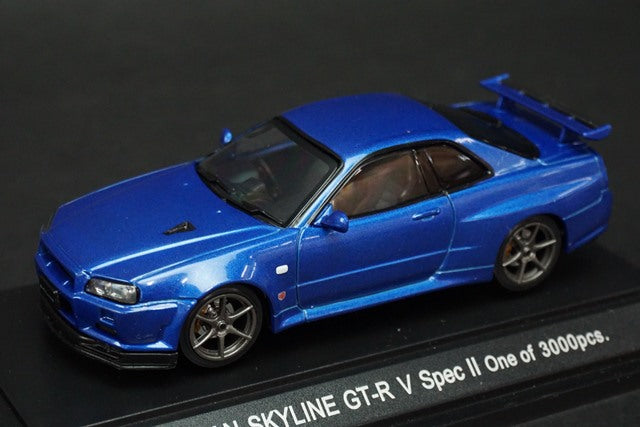 1:43 EBBRO 43301 Nissan Skyline GT-R R34 V-spec II Metallic Blue