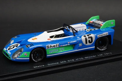 1:43 SPARK 43LM72 Matra-simca MS670 Le Mans Winner 1972 #15 model cars