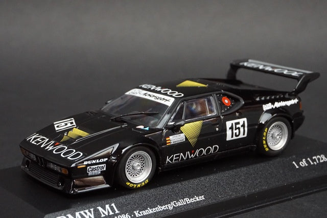 1:43 MINICHAMPS 400862551 BMW M1 Procar ADAC 1000km 1986 #151 Krankenberg/Gall/Becker model car