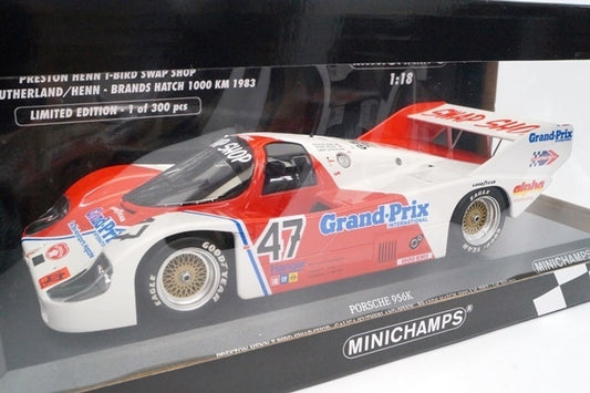 155836647 MINICHAMPS 1:18 Porsche 956K PRESTON HENN T-BIRD SWAP SHOP Brands Hatch 1000km 1983