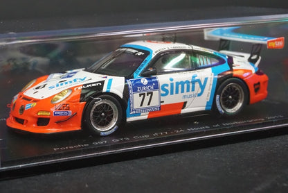 1:43 SPARK SG085 Porsche 997 GT3 Nurburgring 24h 2013 #77 model cars