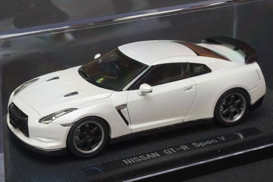 1:43 EBBRO 44167 Nissan GT-R Spec V 2009 Brilliant White Pearl model car