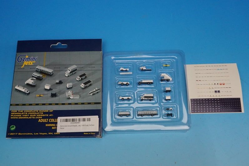 1:400 AIRPORT SERVICE 14 Piece Ground Accessory Set Diorama GJARPTSETA Gemini