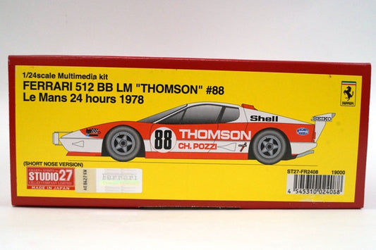 FR2408 Studio27 1:24 Ferrari 512BB LM THOMSON #88 LeMans 24h 1978 Modelcar Kit