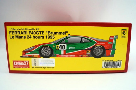 FR2405 Studio27 1:24 Ferrari F40 GTE Brummel Le Mans 24h 1995 #40 Model car Kit