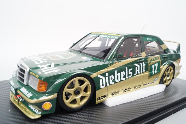 18C07-01 onemodel 1:18 Mercedes Benz 190E EVO 2 DIEBELS ALT 1992 with clear cover