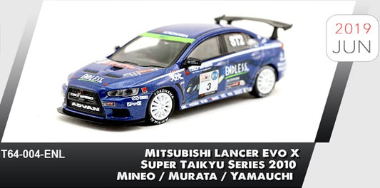 T64-004-ENL TARMAC WORKS 1:64 Mitsubishi Lancer Evolution X Super Taikyu Series 2010 #3