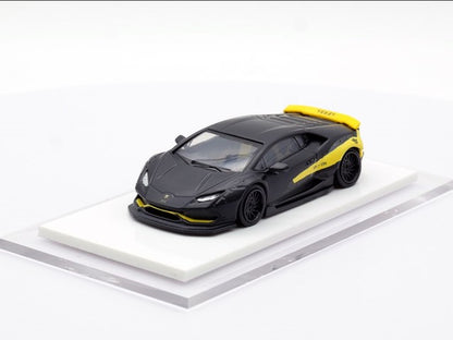 LB610-022 LB PERFORMANCE 1:64 LIBERTY WALK LB-WORKS Huracan Black/Yellow