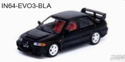 IN64-EVO3-BLA INNO MODELS 1:64 Mitsubishi Lancer GSR EVO III Black Replacement