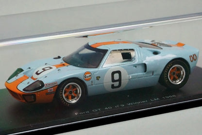 1:43 SPARK 43LM68 Ford GT40 Le Mans 24h 1968 #9 GULF model car