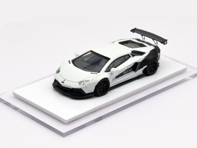 LB700-021 LB PERFORMANCE 1:64 LIBERTY WALK LB Works Aventador LP700 White/Black