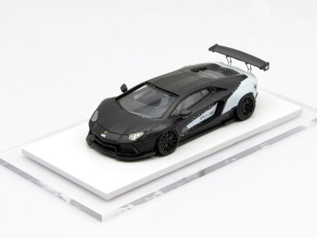 LB700-023 LB PERFORMANCE 1:64 LIBERTY WALK LB Works Aventador LP700 Black/White