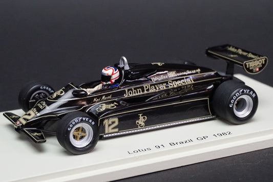 1:43 SPARK S5353 Lotus 91 #12 3rd Brazil GP 1982 N.Mansell JPS spec model car