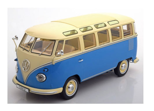 KKDC180152 KK scale 1:18 VW VolksWagen T1 Samba 1959 Blue/Creme