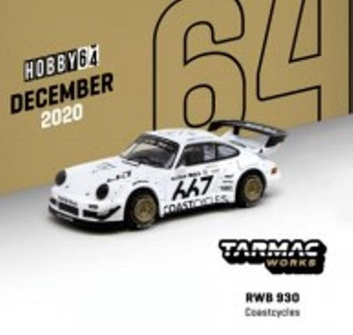 T64-015-CC TARMAC WORKS 1:64 Porsche RWB 930 Coastcycles model cars