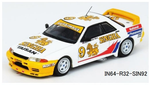 IN64-R32-SIN92 INNO MODELS  1:64 Nissan Skyline GT-R R32 #9 SINGHA