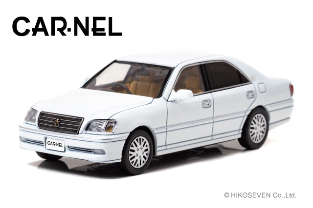 CN430101 CAR-NEL 1:43 Toyota Crown Royal Saloon G (JZS175) 2001 White Pearl Crystal Shine model car