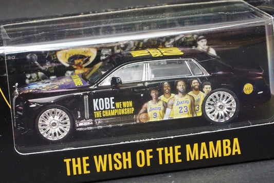 TM Time Micro 1:64 Rolls Royce Phantom 8 For KOBE 2020 NBA LAKE Kobe Bean Bryant Black