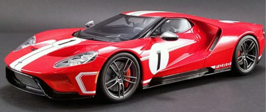 GTS008US-A GT SPIRIT 1:18 Ford FORD GT Heritage Edition #1 Red/White Stripe model car