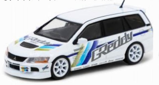 T64-042-GDY TARMAC WORKS 1:64 Mitsubishi Lancer Evolution Wagon GReddy model car