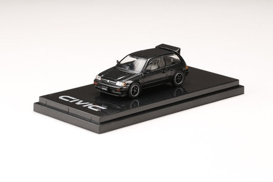 HJ641029CBK Hobby JAPAN 1:64 Honda Civic Si (AT) 1984 Custom Version Black